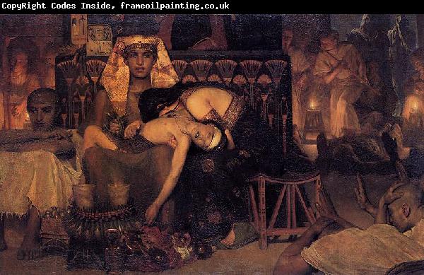 Sir Lawrence Alma-Tadema,OM.RA,RWS Death of the Pharaoh's firstborn son